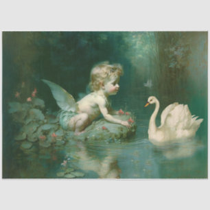 Cherub Playing in the Pond  Tissue Paper