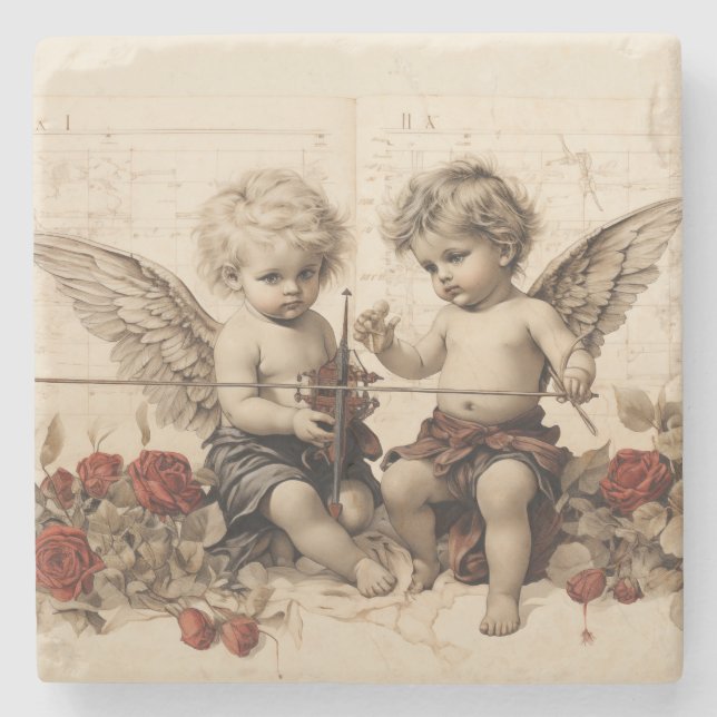 Cherub  stone coaster (Front)