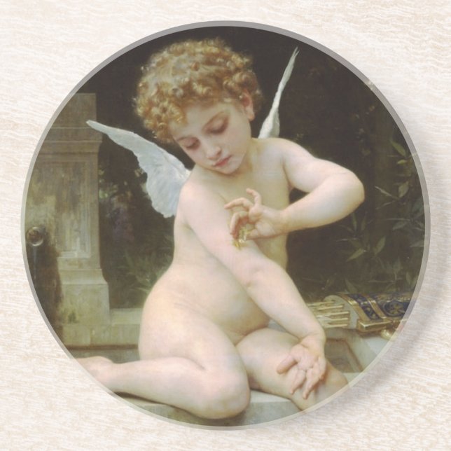 Cherub with A Butterfly Coaster (Front)