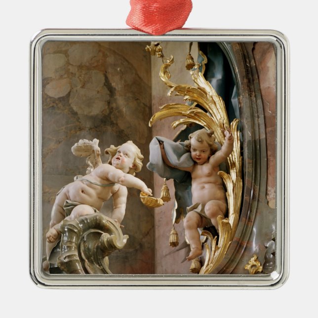 Cherubs, 1737-66 metal ornament (Front)