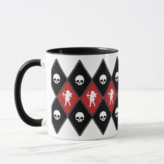 Cherubs and Skulls Motif Mug (Left)