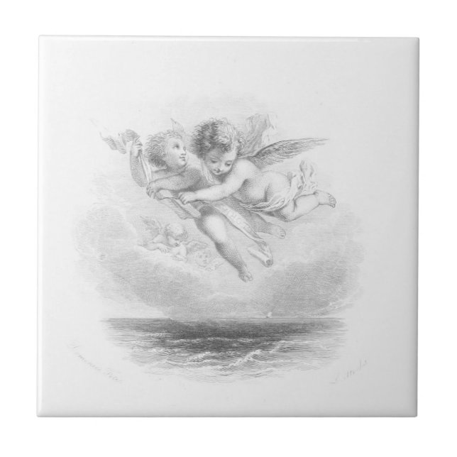 Cherubs Ceramic Tile (Front)