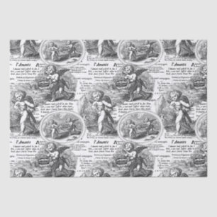 Cherubs in Love Romantic French Toile de Jouy Tissue Paper