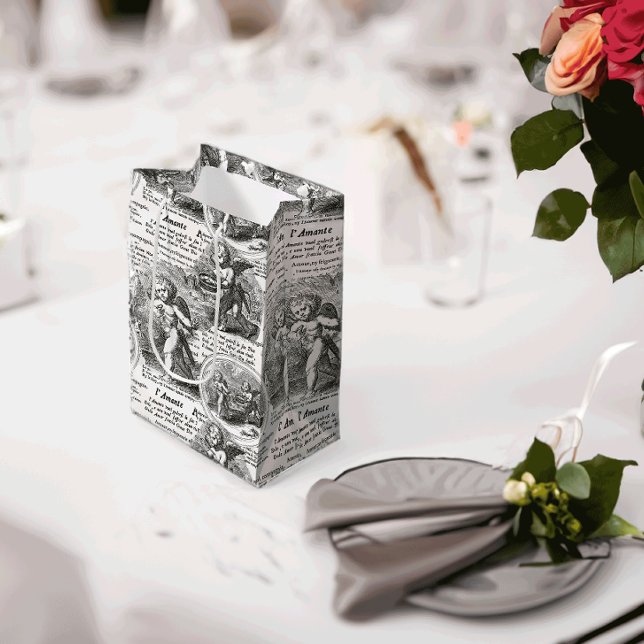 Cherubs in Love Romantic French Toile Medium Gift Bag (Creator Uploaded)