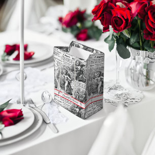 Cherubs in Love Romantic Vintage French Toile Medium Gift Bag