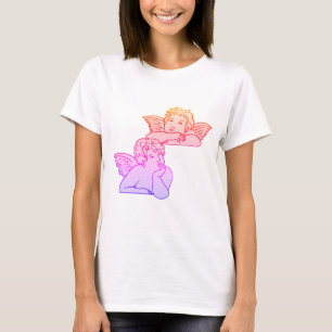 Cherubs line art inspired by Italian artist Raphae T-Shirt