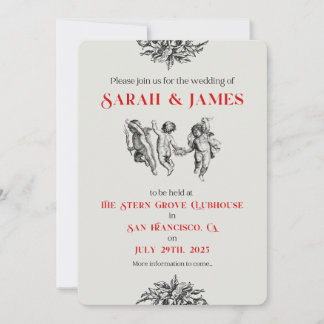 Cherubs Wedding Save The Dates Announcement