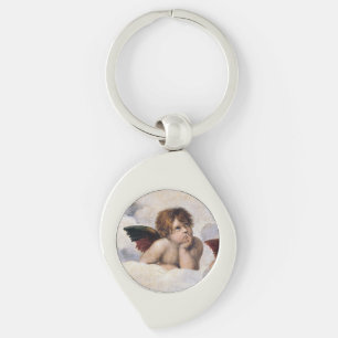 Cherubs, winged Angels painting by Raffael Key Ring