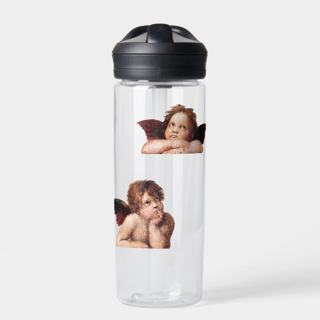 Cherubs, winged Angels painting by Raffael  Water Bottle (Front)