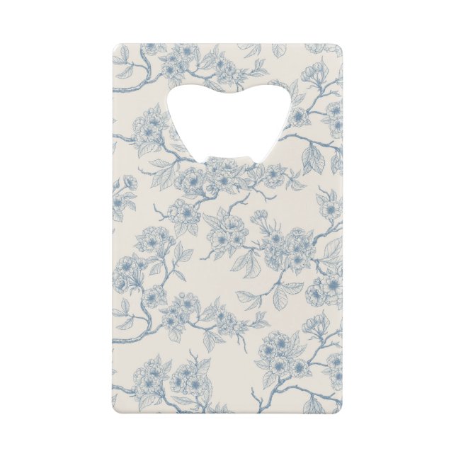 Chery blossom branches in blue and off white (Back)