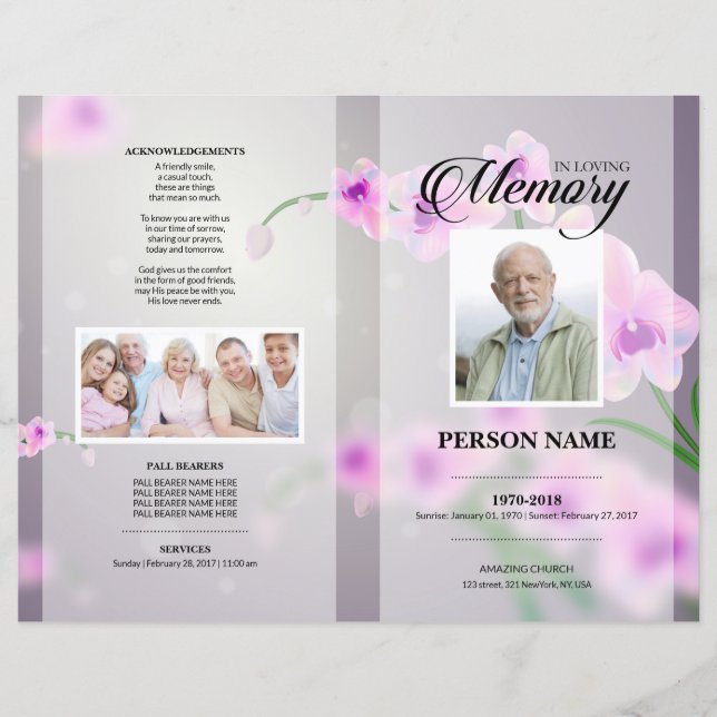 Chery Blossom Funeral Template (Front)