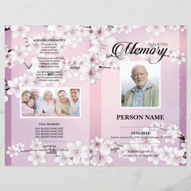 Chery Blossom Funeral Template (Front)