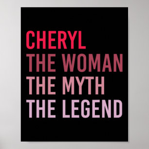 Cheryl The Woman Myth Legend Personalised Name Bir Poster