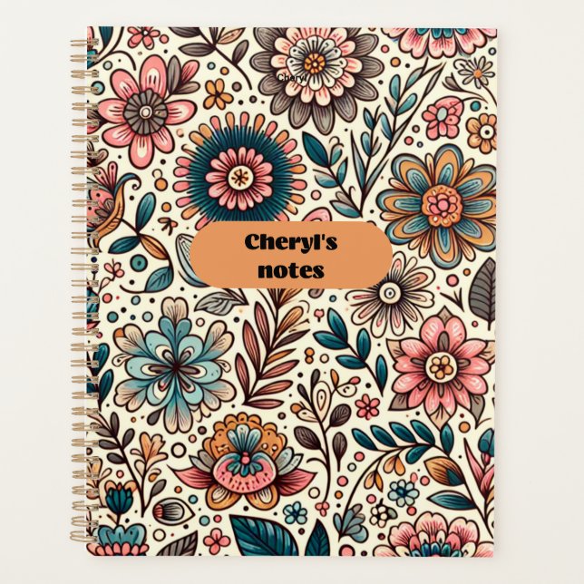 Cheryl's Notes Floral  Planner (Front)