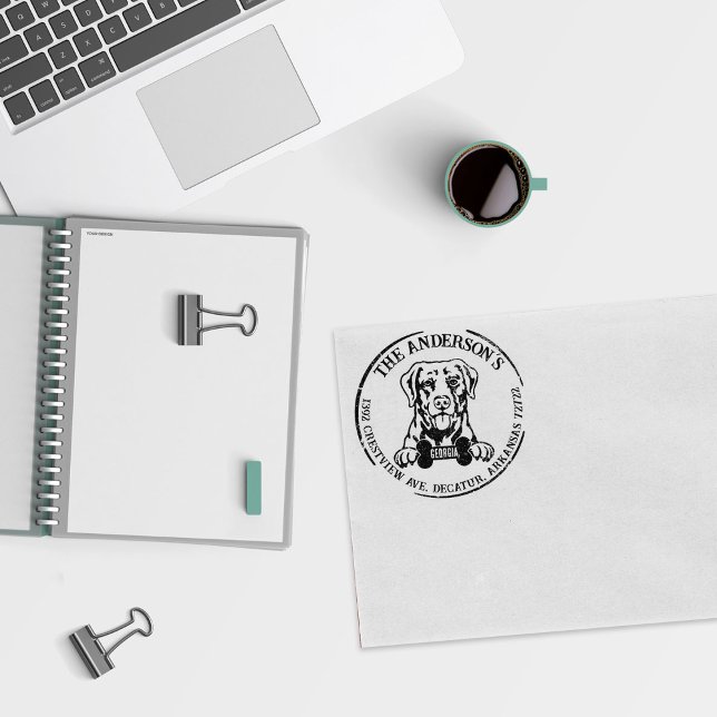 Chesapeak Bay Retriever Dog Family Return Address  Rubber Stamp (Creator Uploaded)