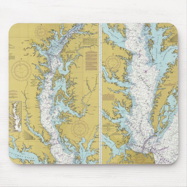 Chesapeake Bay Chart Mouse Pad (Front)