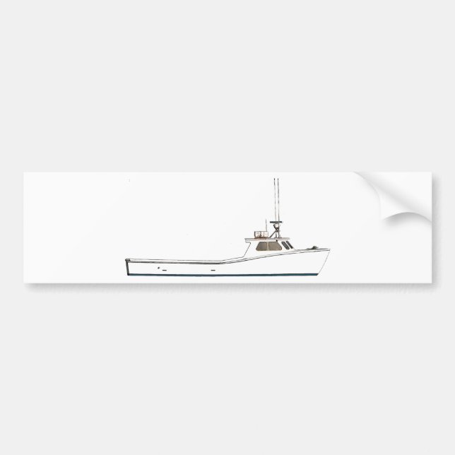 Chesapeake Bay Deadrise Boat Bumper Sticker (Front)