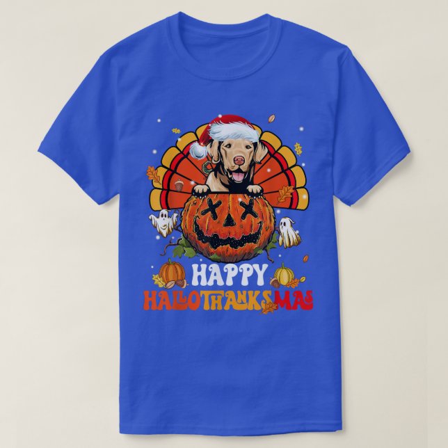 Chesapeake Bay Happy Hallothanksmas Halloween Than T-Shirt (Design Front)