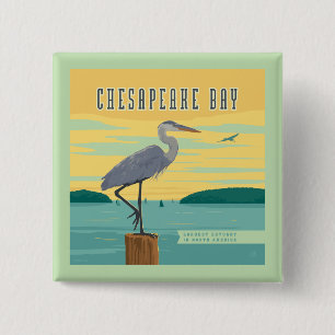 Chesapeake Bay Largest Estuary In North America 15 Cm Square Badge