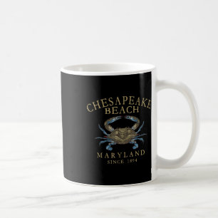 Chesapeake Bay Maryland Blue Crab Vintage Arched T Coffee Mug