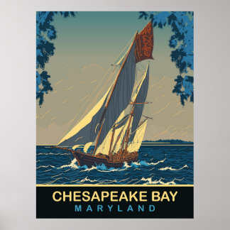 Chesapeake Bay, Maryland, Travel Poster