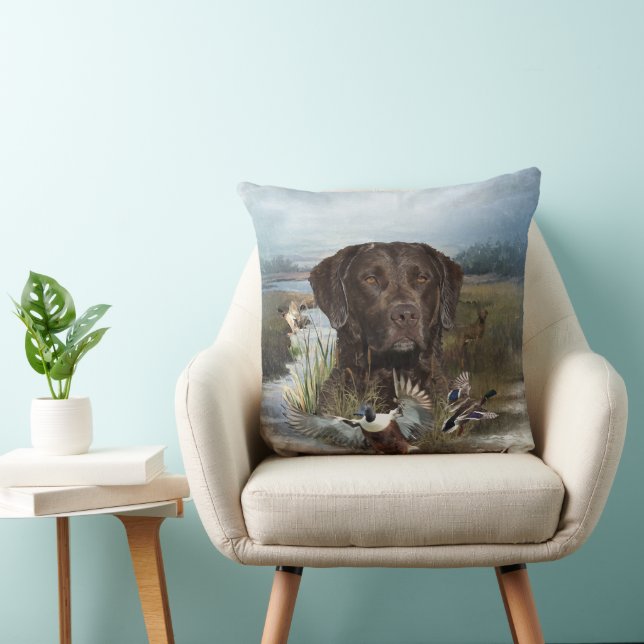 Chesapeake Bay Retriever, Art  Cushion (Chair)