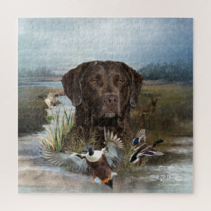 Chesapeake Bay Retriever, Art Jigsaw Puzzle
