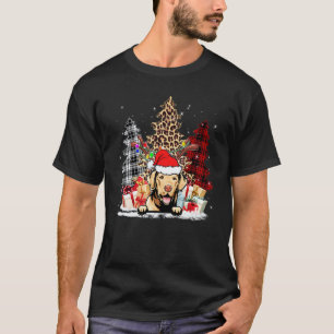 Chesapeake Bay Retriever Buffalo Plaid Leopard Xma T-Shirt