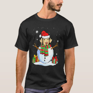 Chesapeake Bay Retriever Christmas Snowman Dog San T-Shirt
