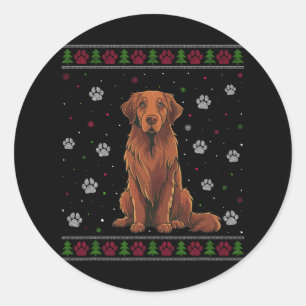 Chesapeake Bay Retriever Christmas Sweater Pet Dog Classic Round Sticker