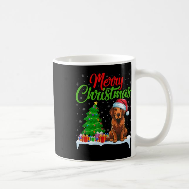 Chesapeake Bay Retriever Christmas Tree Light Xmas Coffee Mug (Right)