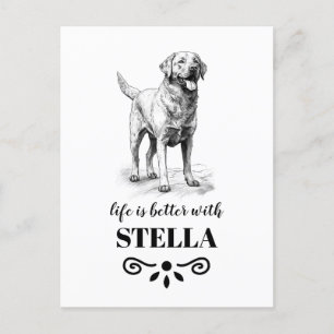 Chesapeake Bay Retriever Custom dog name Postcard