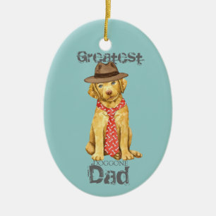 Chesapeake Bay Retriever Dad Ceramic Ornament