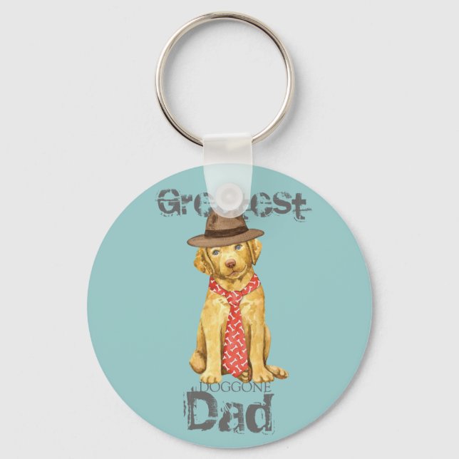 Chesapeake Bay Retriever Dad Key Ring (Front)
