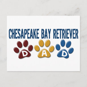 CHESAPEAKE BAY RETRIEVER Dad Paw Print 1 Postcard