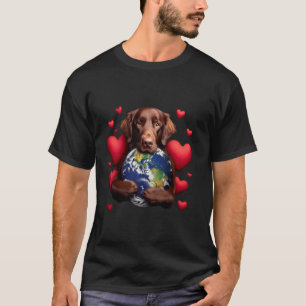 Chesapeake Bay Retriever Dog Earth Day Hug Love Ow T-Shirt
