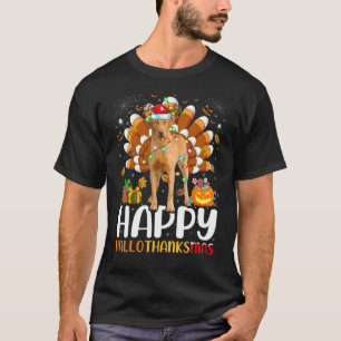 Chesapeake Bay Retriever Dog Happy Hallothanksmas T-Shirt