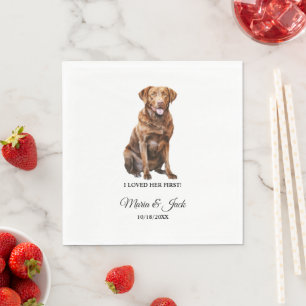 Chesapeake Bay Retriever Dog I Loved Her First Napkin