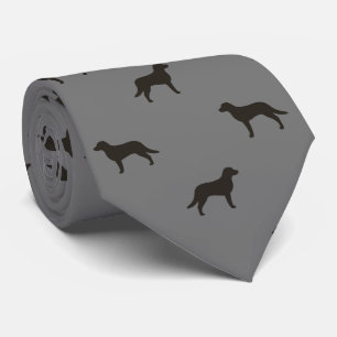 Chesapeake Bay Retriever Dog Silhouettes Pattern Tie