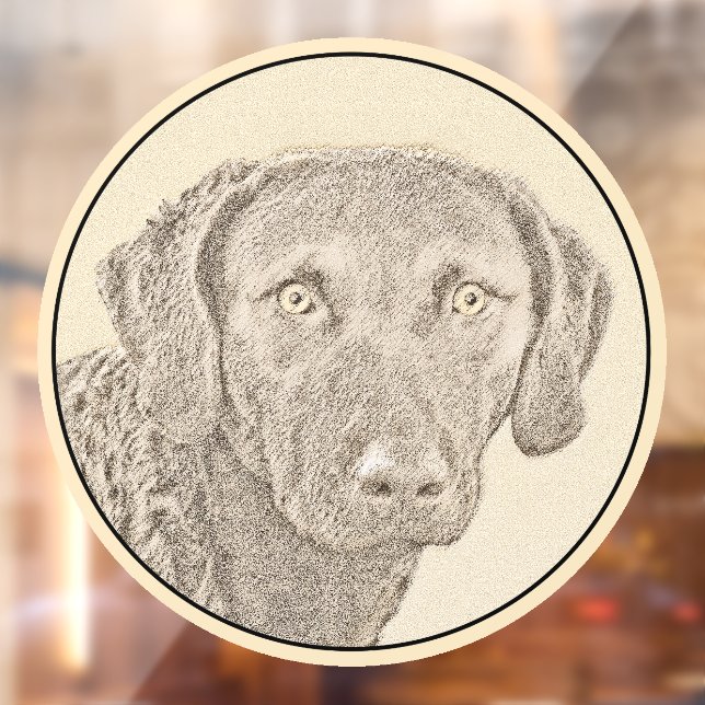 Chesapeake Bay Retriever Painting Original Dog Art (Sheet 2)