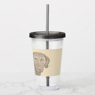 Chesapeake Bay Retriever Painting Original Dog Art Acrylic Tumbler