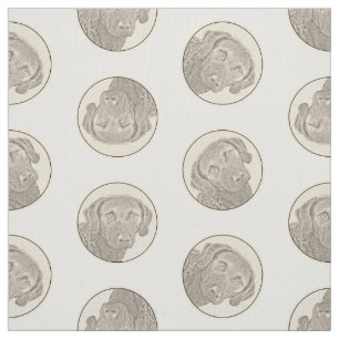 Chesapeake Bay Retriever Painting Original Dog Art Fabric