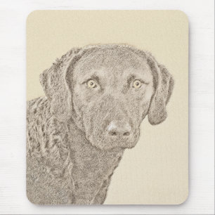 Chesapeake Bay Retriever Painting Original Dog Art Mouse Pad