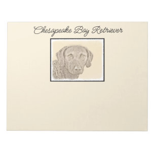 Chesapeake Bay Retriever Painting Original Dog Art Notepad
