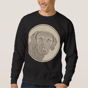 Chesapeake Bay Retriever Painting Original Dog Art Sweatshirt