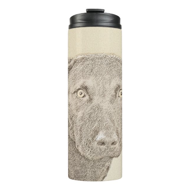 Chesapeake Bay Retriever Painting Original Dog Art Thermal Tumbler (Front)