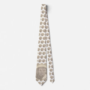 Chesapeake Bay Retriever Painting Original Dog Art Tie