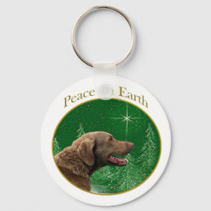 Chesapeake Bay Retriever Peace Key Ring