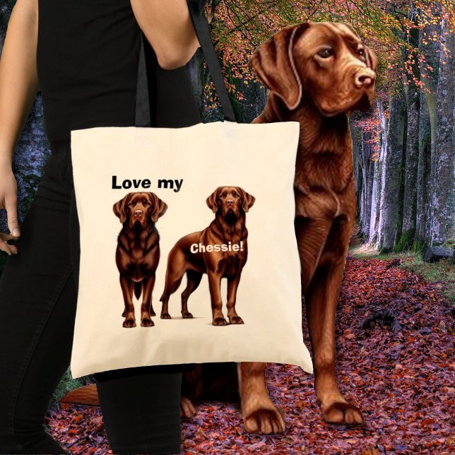 Chesapeake Bay Retriever Puppy Tote Bag (Creator Uploaded)