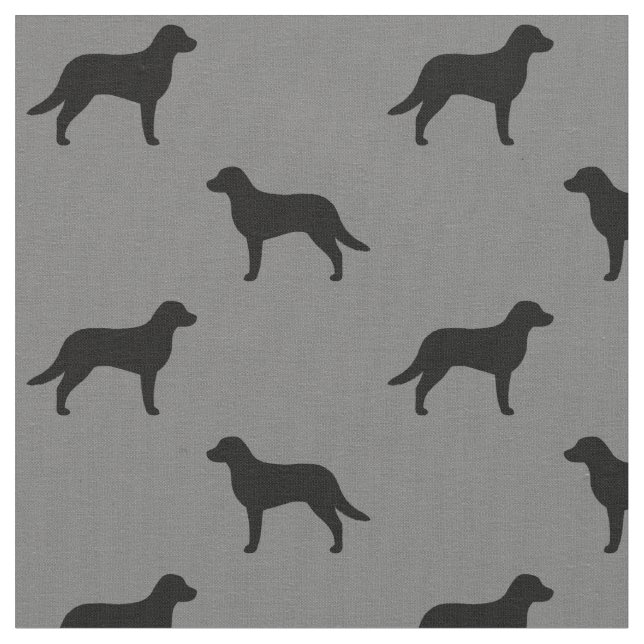 Chesapeake Bay Retriever Silhouettes Chessies Fabric (Close Up)